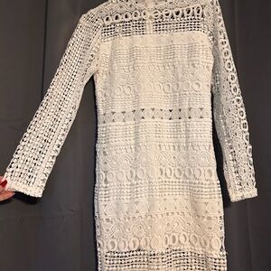 Elegant White Lace Dress